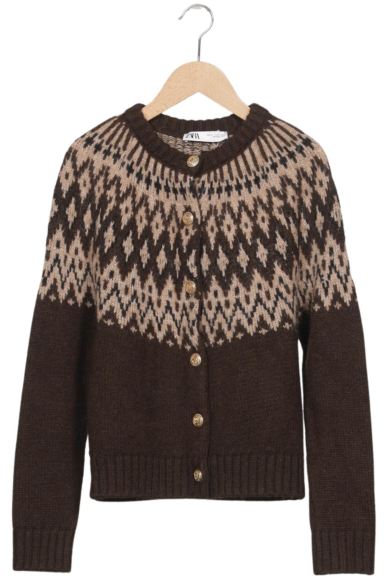 

Zara Damen Strickjacke, braun, Gr. 36