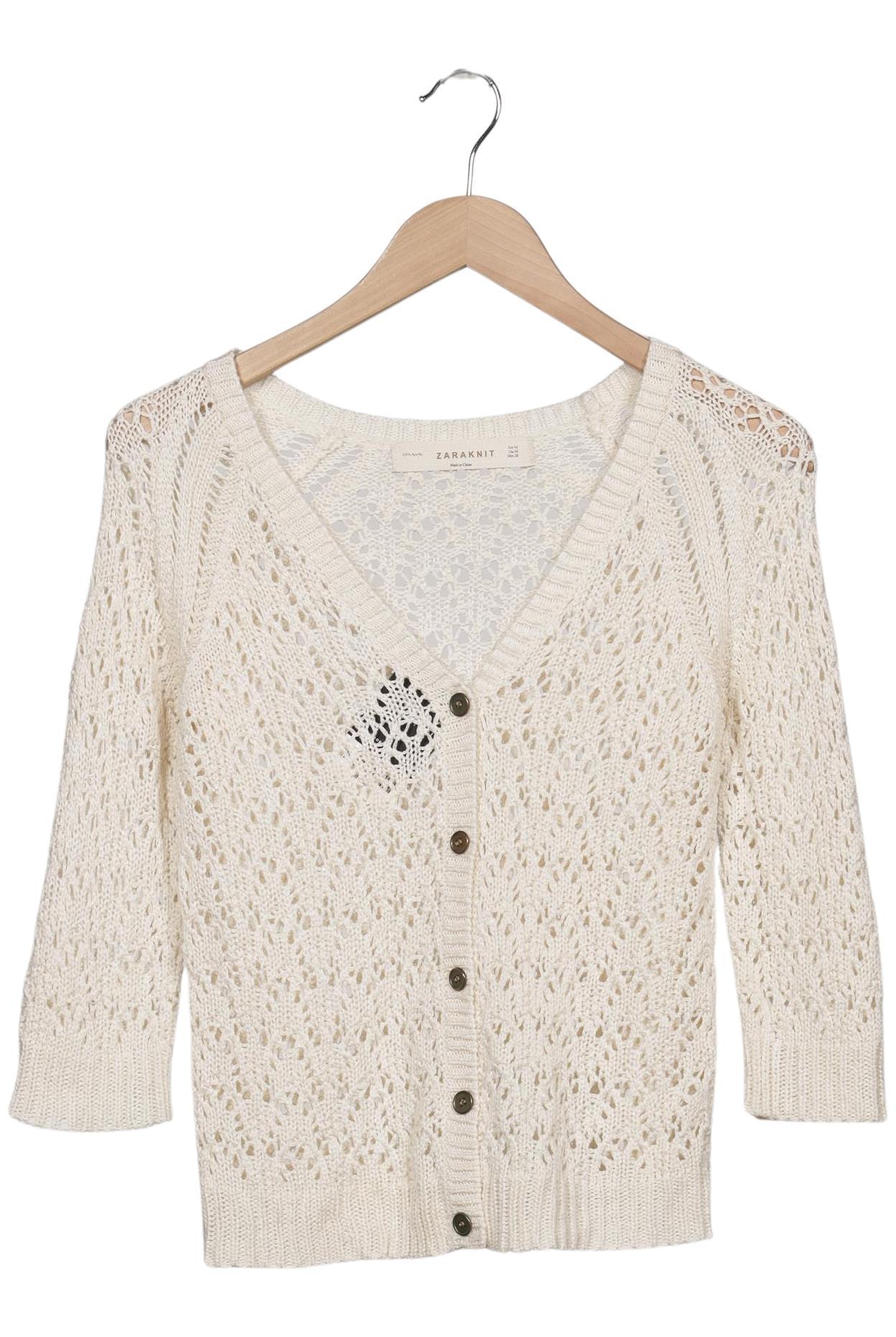 

Zara Damen Strickjacke, cremeweiß, Gr. 38