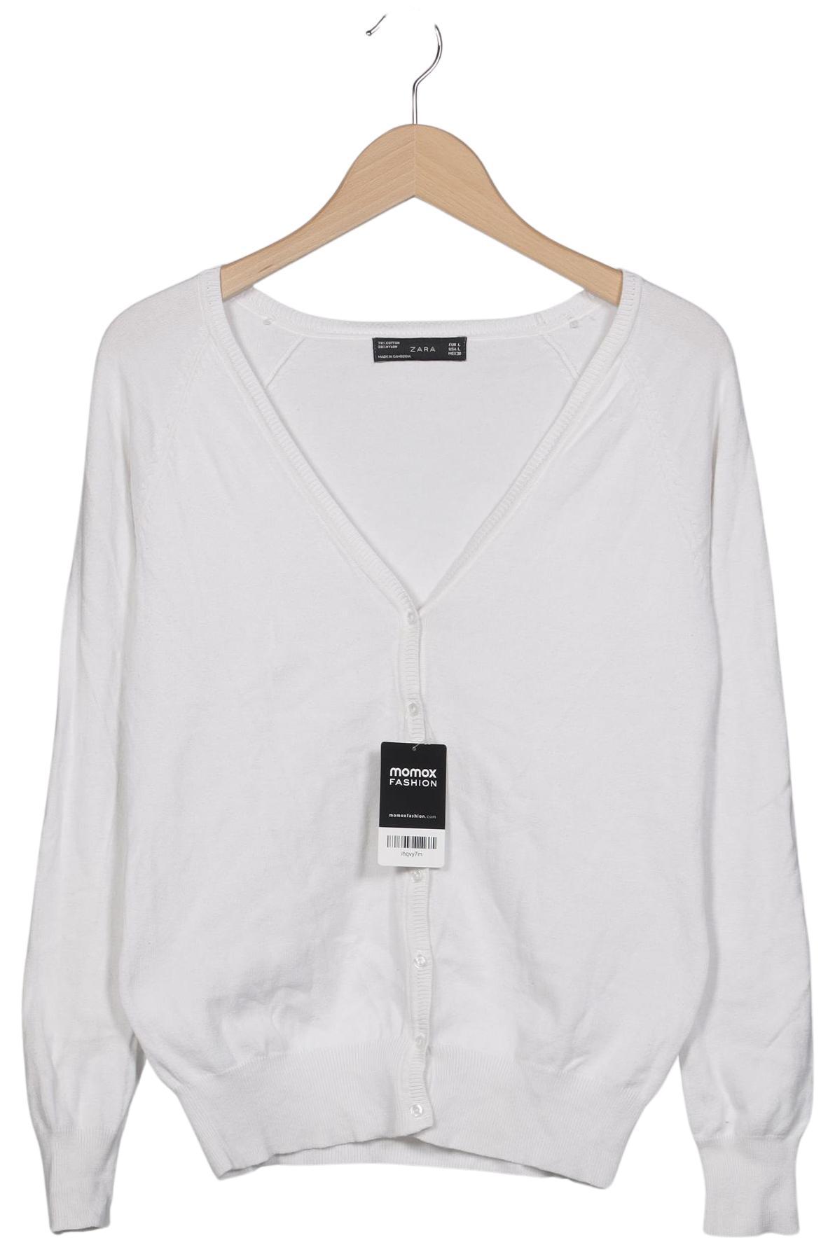 

Zara Damen Strickjacke, weiß, Gr. 42