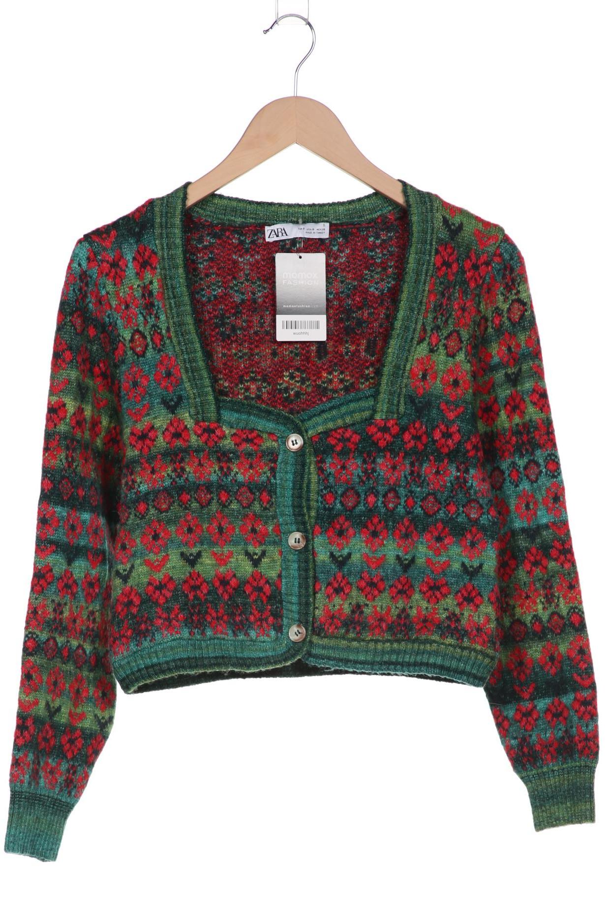 

ZARA Damen Strickjacke, grün