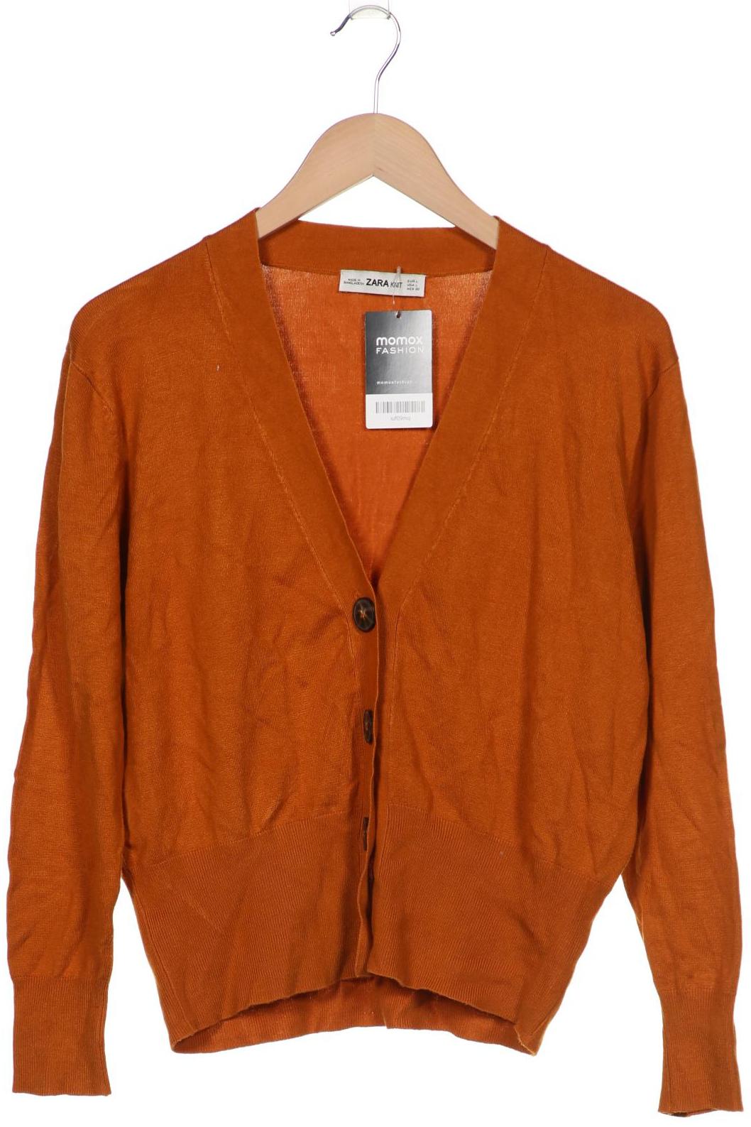 

ZARA Damen Strickjacke, orange