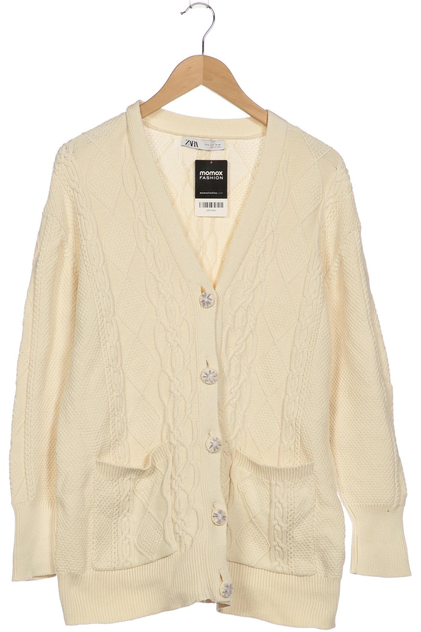 

Zara Damen Strickjacke, cremeweiß, Gr. 36