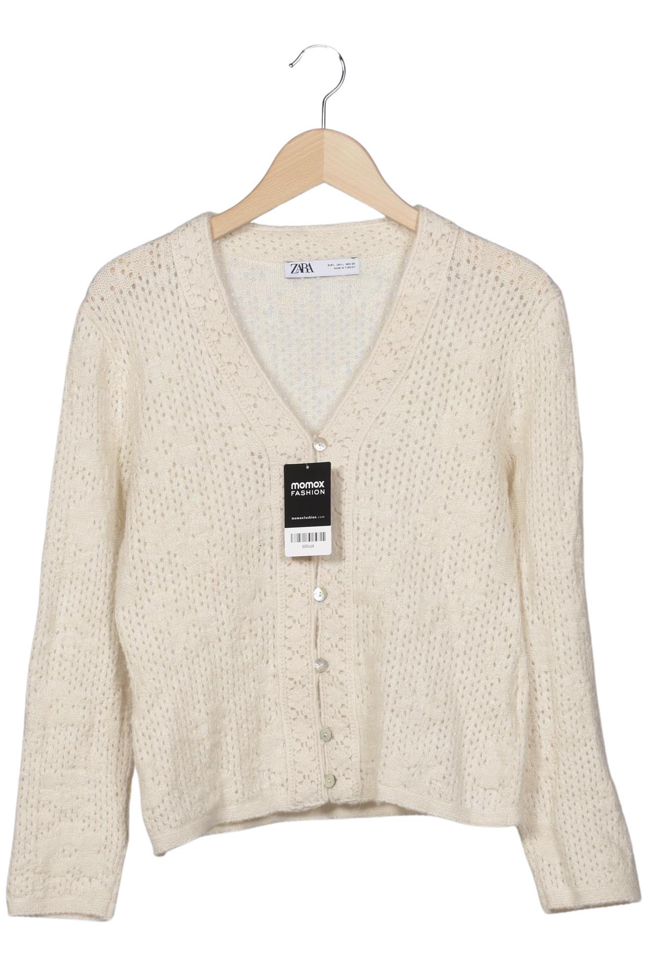

Zara Damen Strickjacke, cremeweiß, Gr. 42