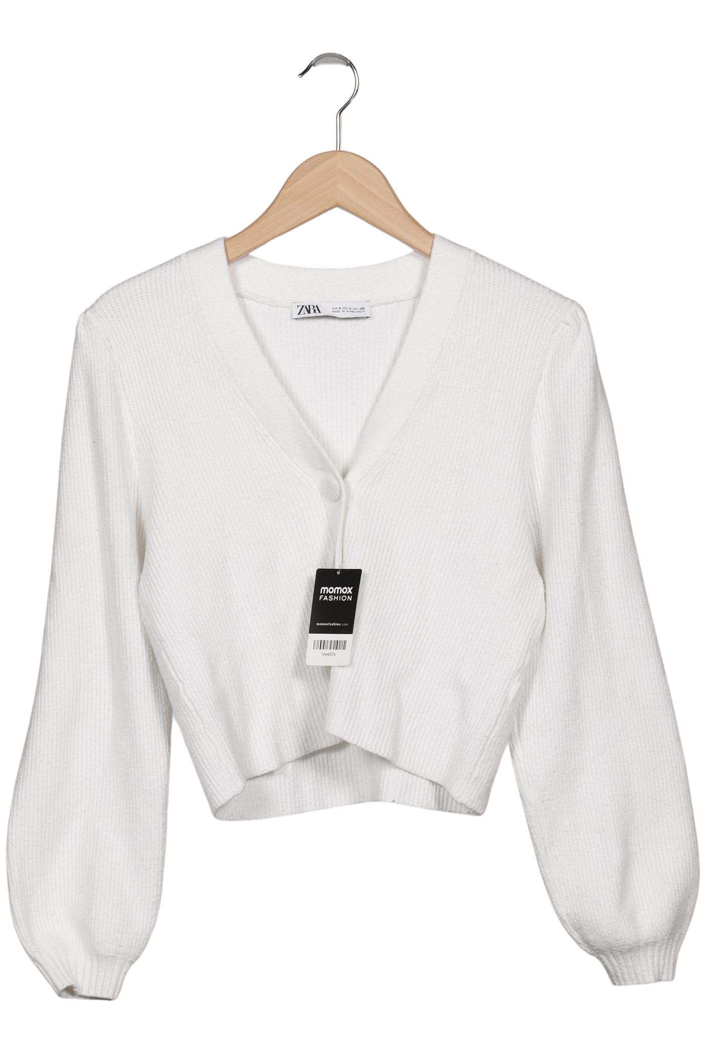 

Zara Damen Strickjacke, weiß, Gr. 36