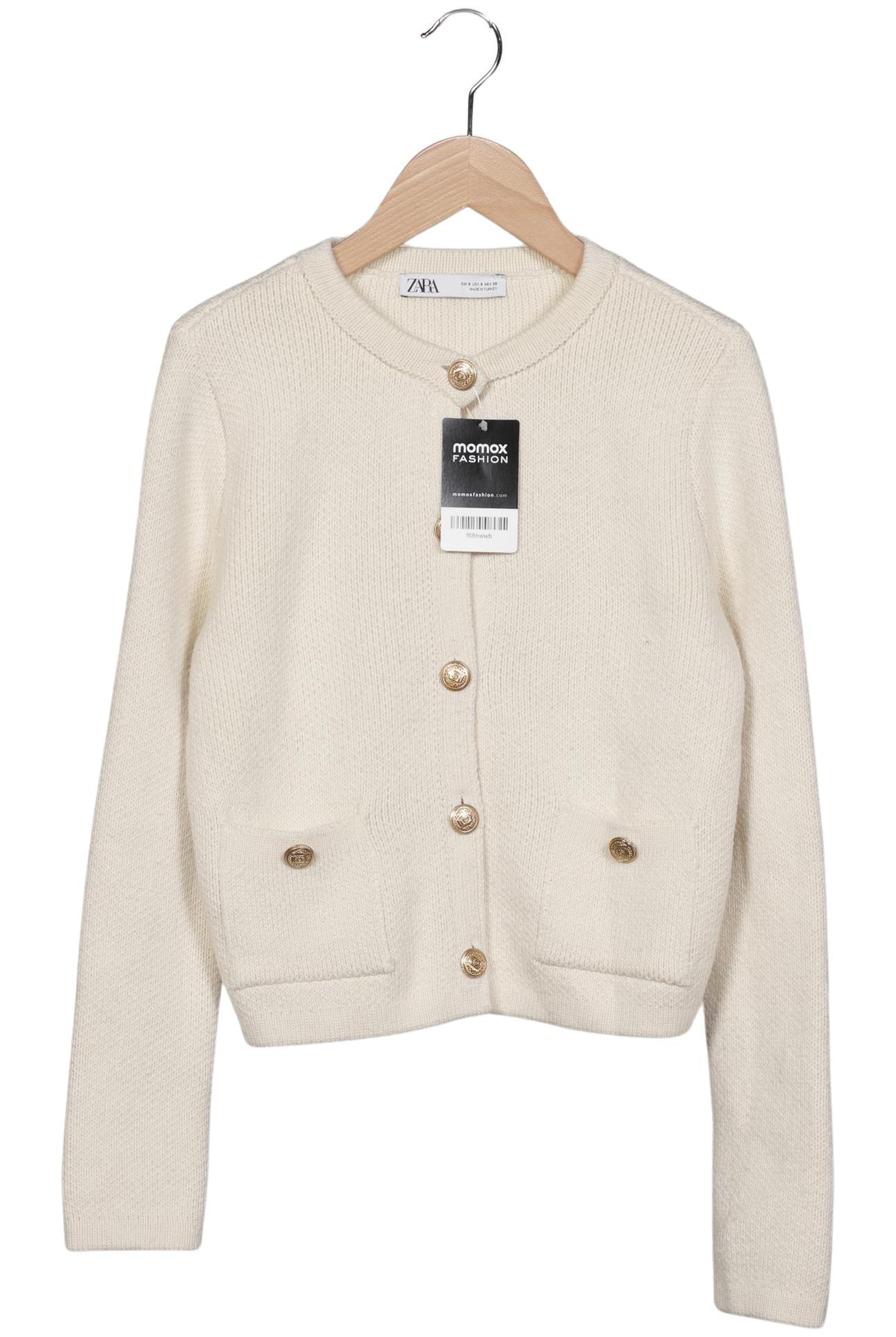 

Zara Damen Strickjacke, cremeweiß, Gr. 36