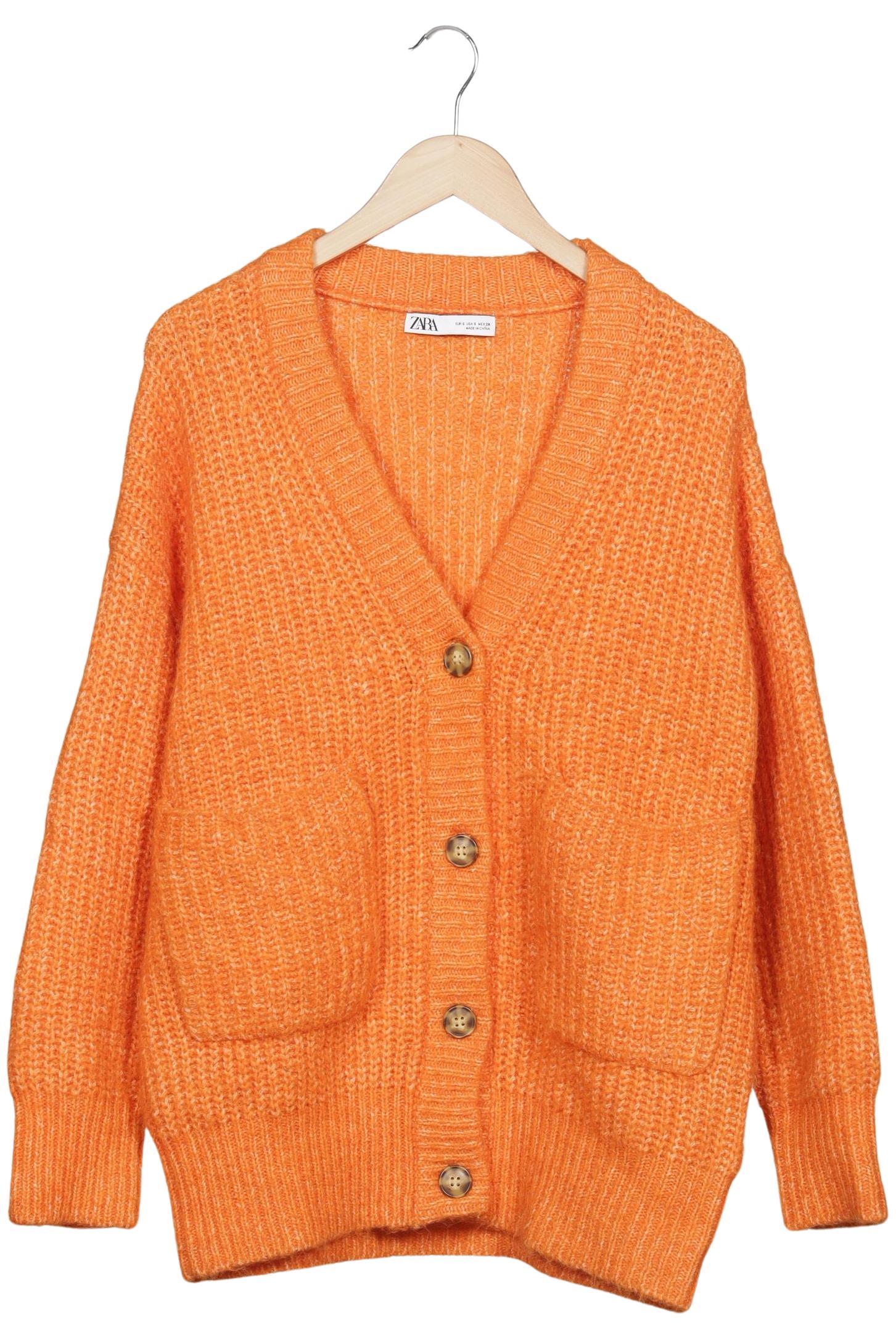 

Zara Damen Strickjacke, orange, Gr. 36