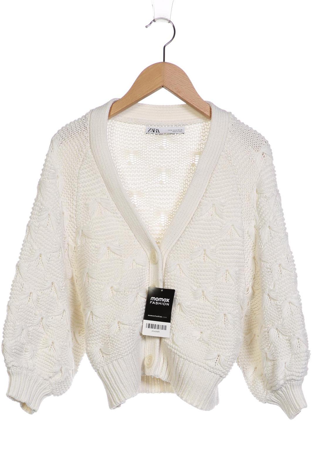 

Zara Damen Strickjacke, weiß, Gr. 38