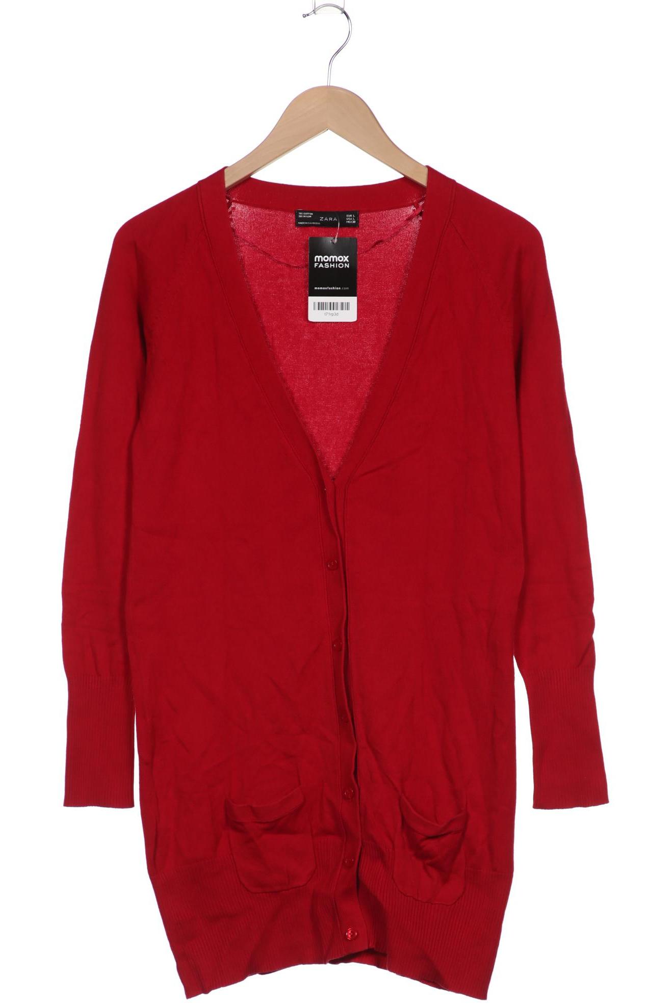 

ZARA Damen Strickjacke, rot