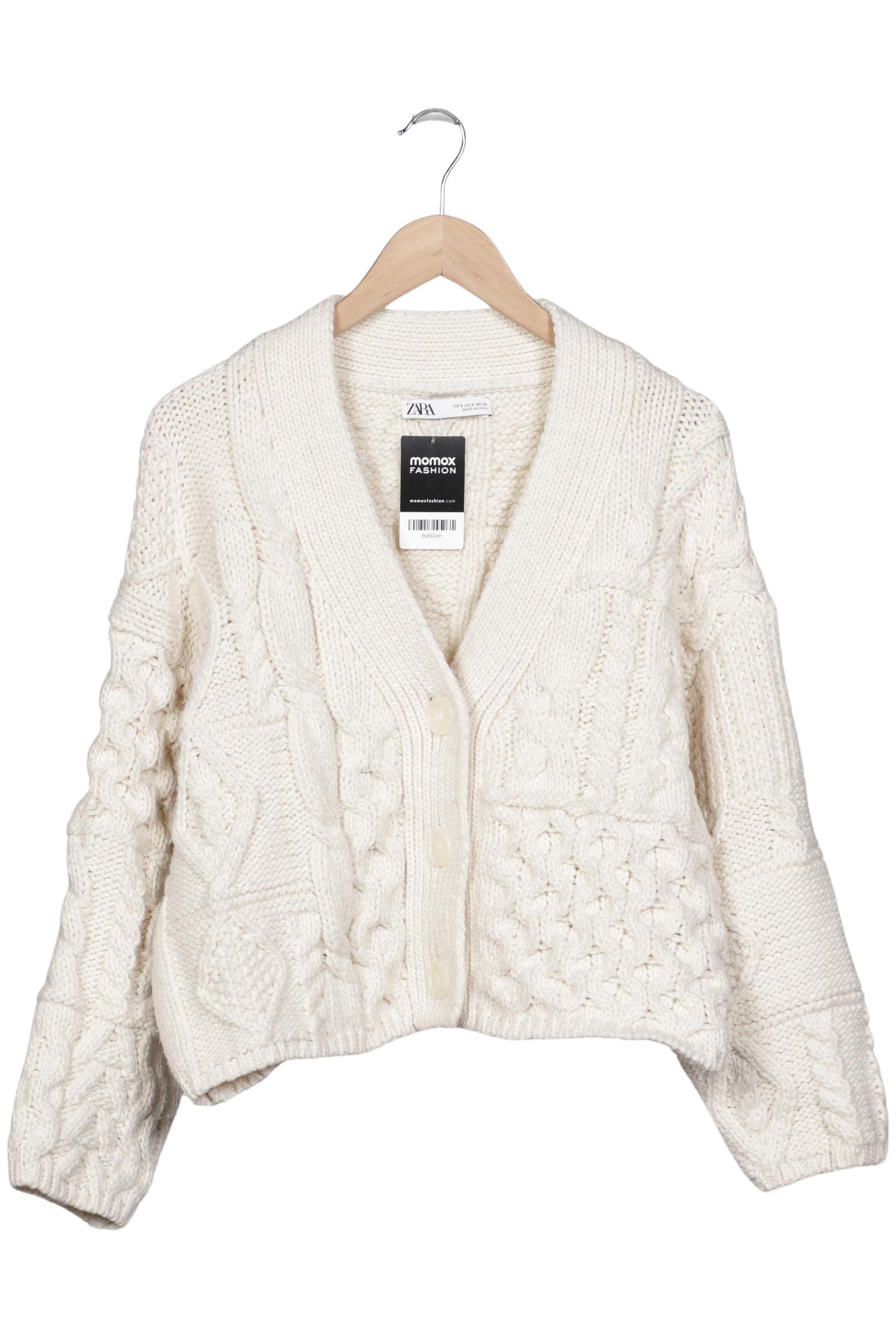 

Zara Damen Strickjacke, cremeweiß, Gr. 36
