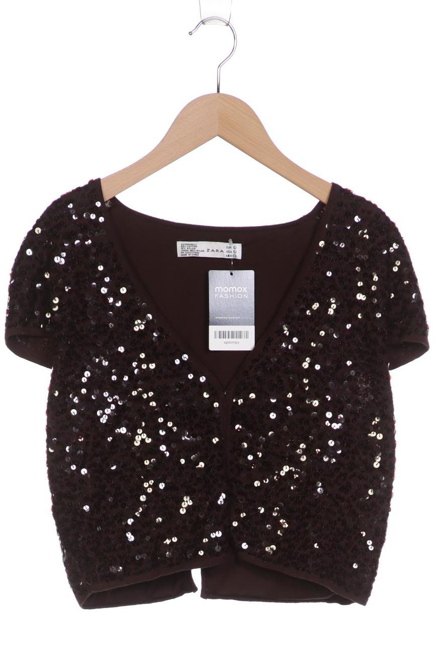 

ZARA Damen Strickjacke, braun