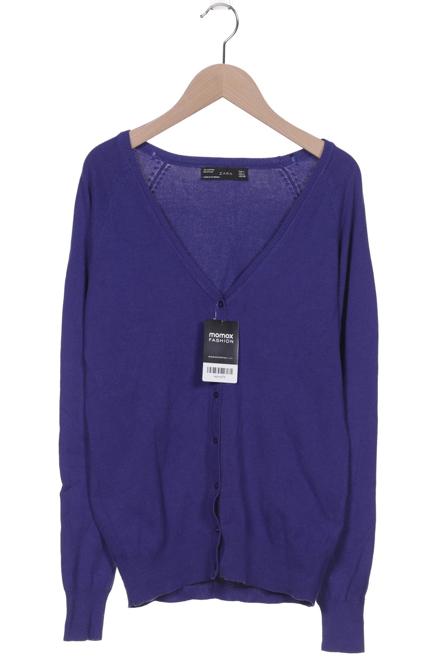 

ZARA Damen Strickjacke, marineblau