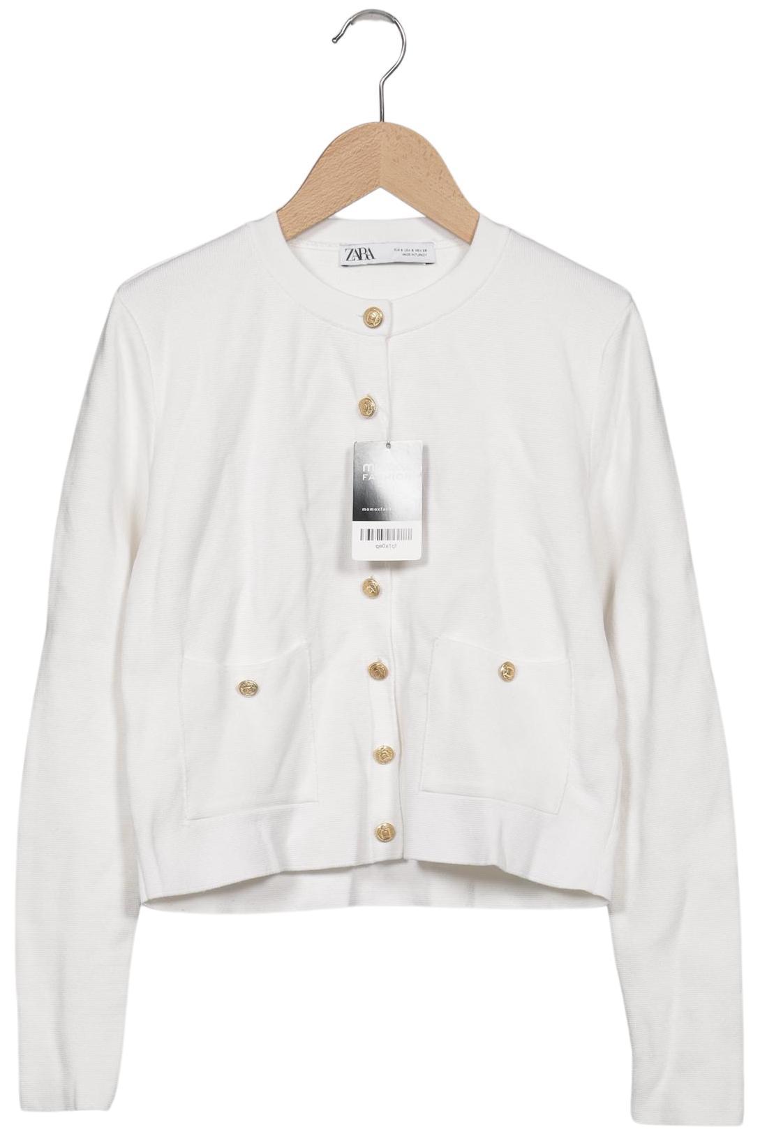 

Zara Damen Strickjacke, weiß, Gr. 36