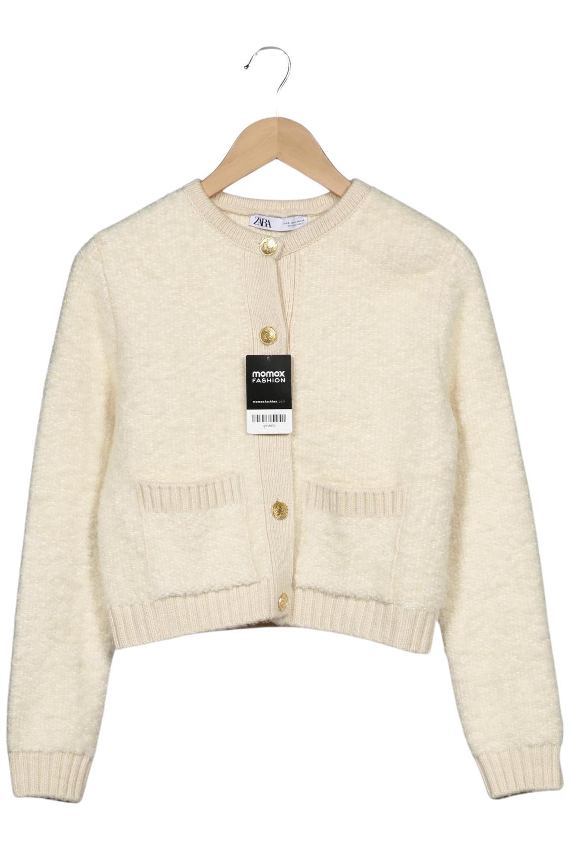 

Zara Damen Strickjacke, cremeweiß, Gr. 36