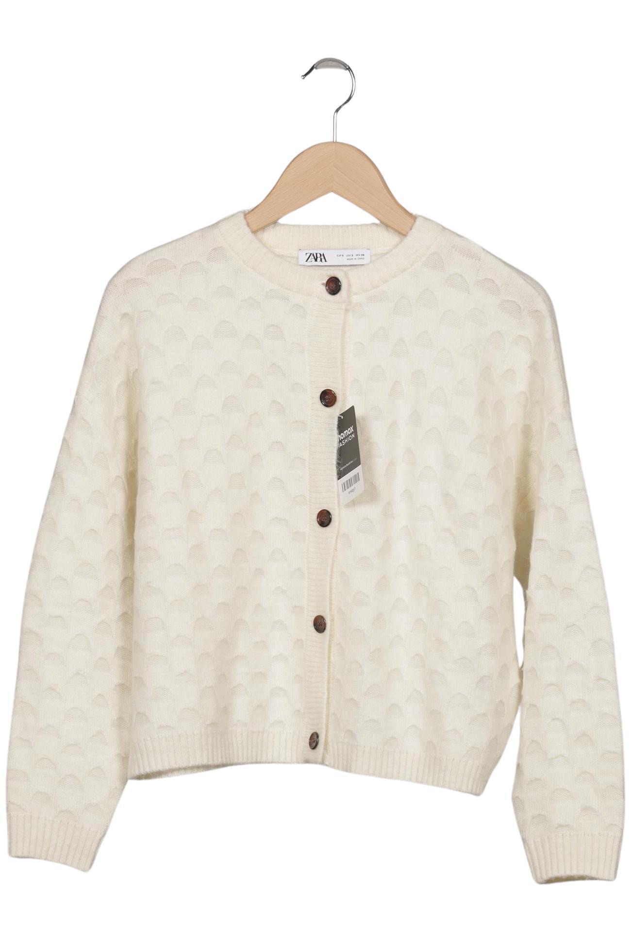 

Zara Damen Strickjacke, cremeweiß, Gr. 36