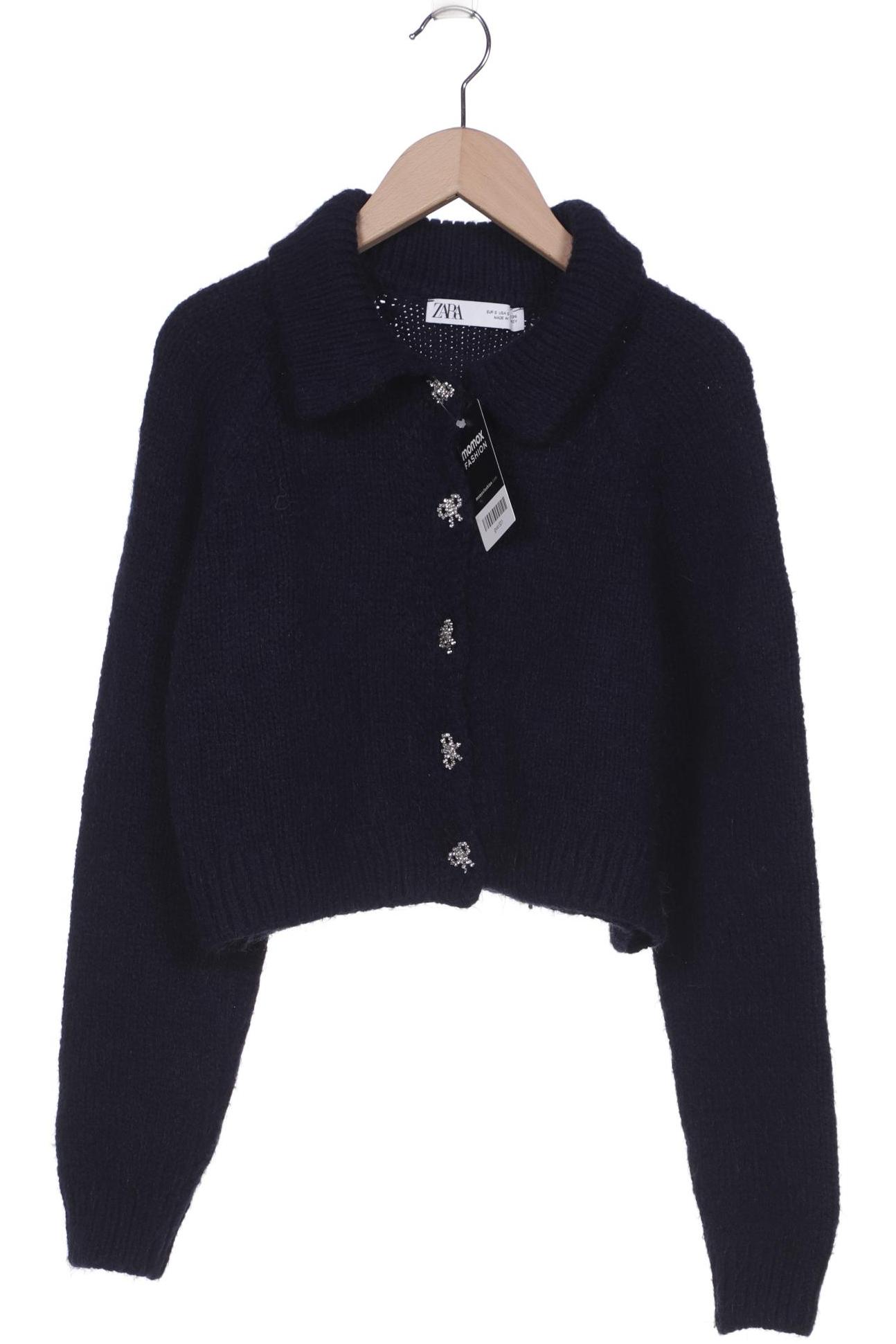 

ZARA Damen Strickjacke, marineblau