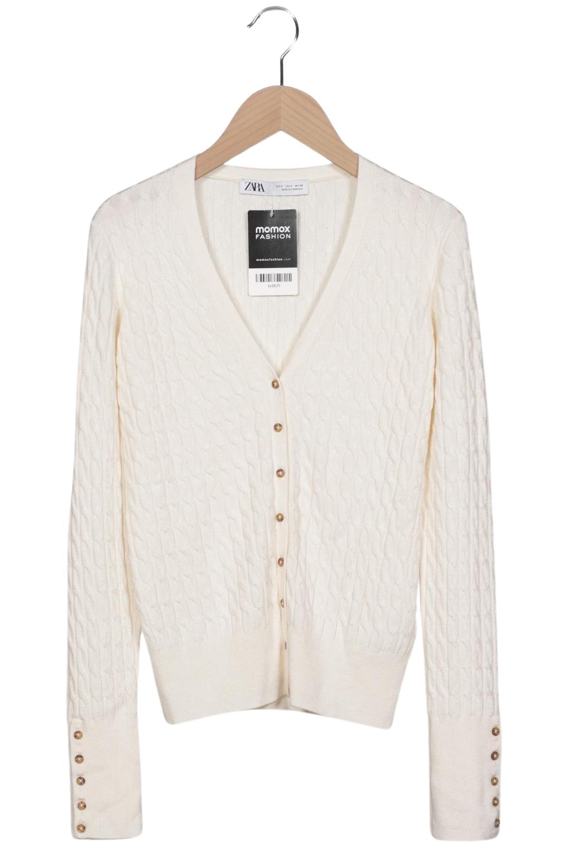 

Zara Damen Strickjacke, cremeweiß, Gr. 36