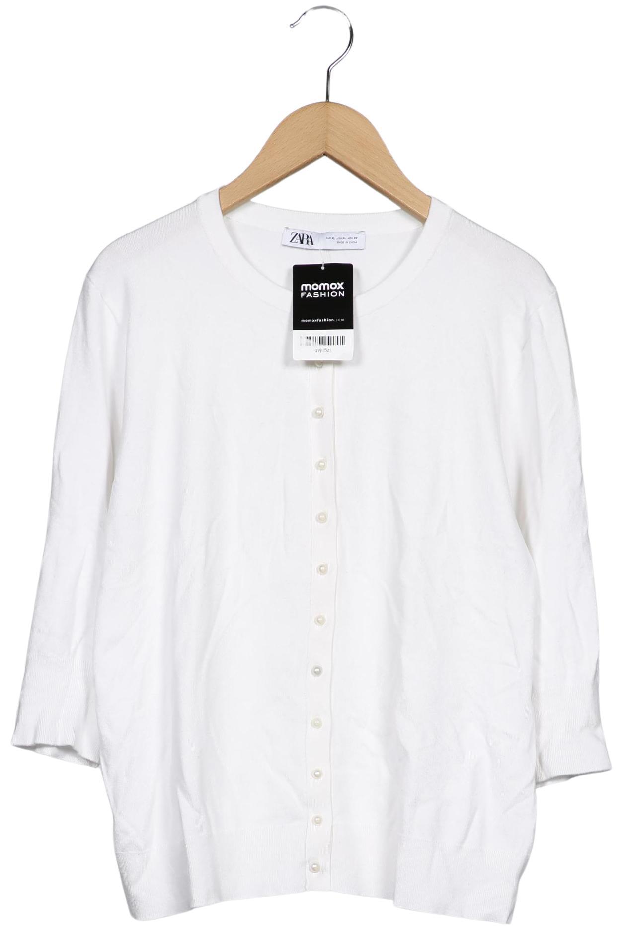 

Zara Damen Strickjacke, weiß, Gr. 44