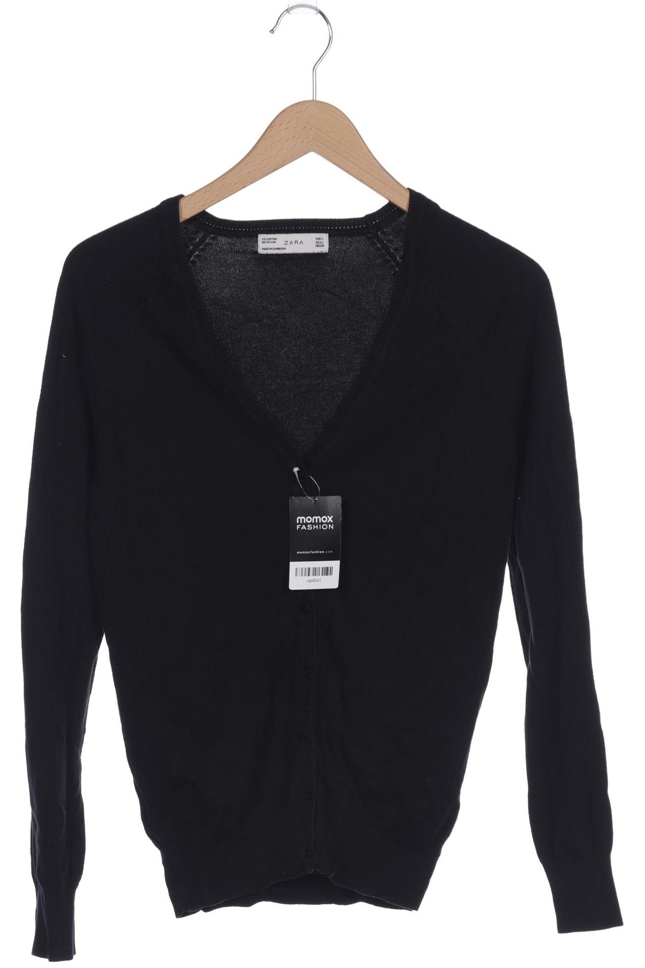 

ZARA Damen Strickjacke, schwarz