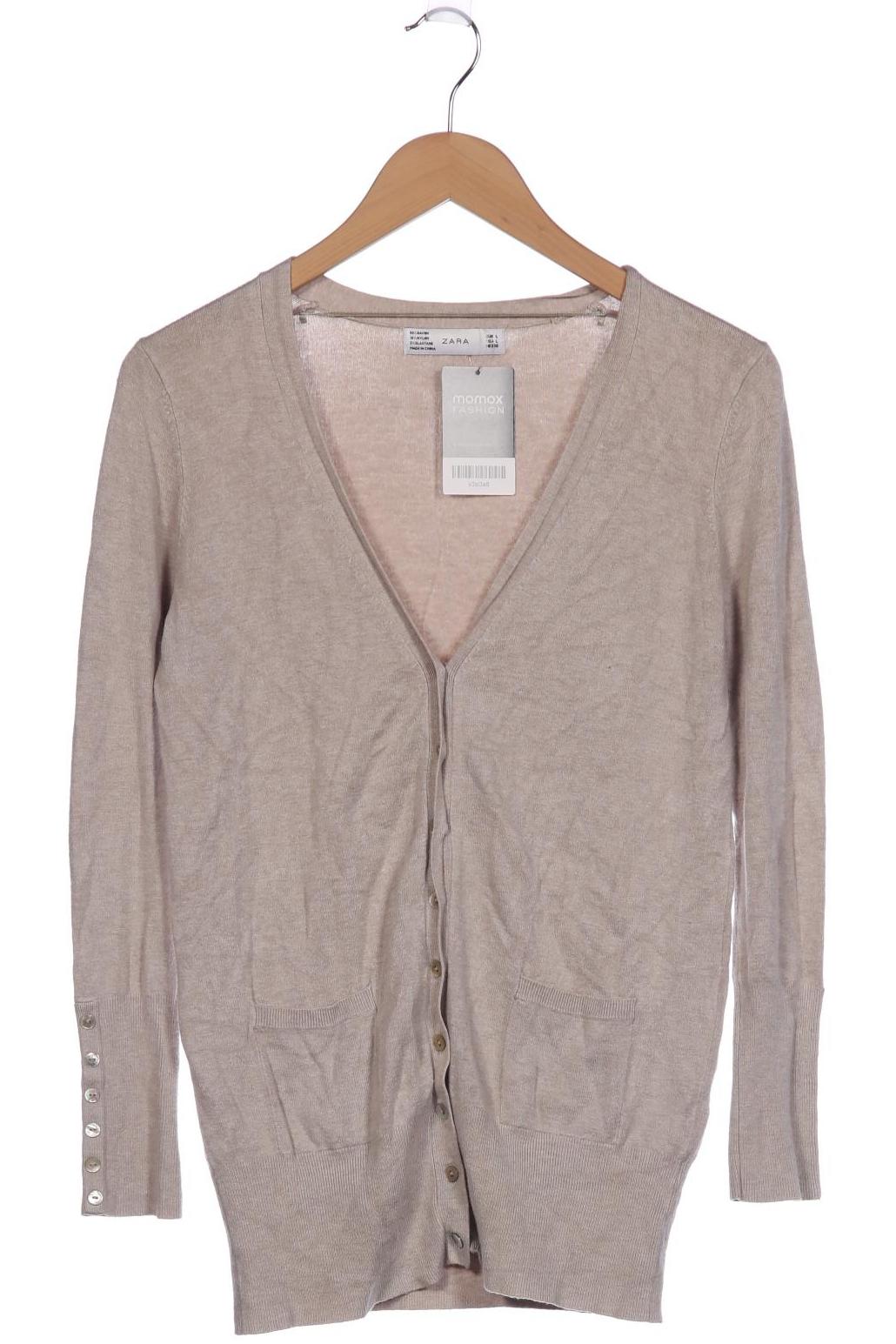 

ZARA Damen Strickjacke, beige