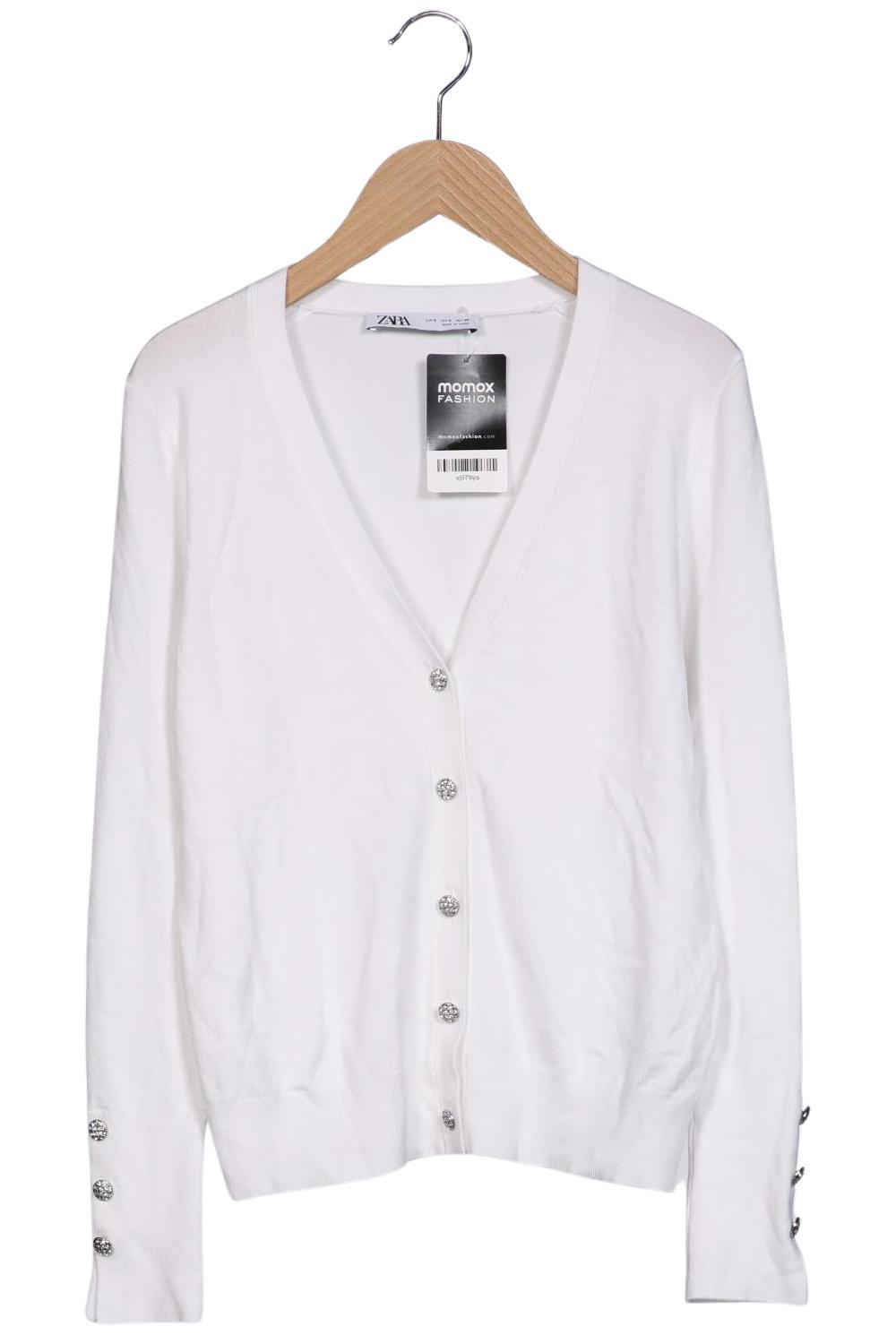 

Zara Damen Strickjacke, weiß, Gr. 36