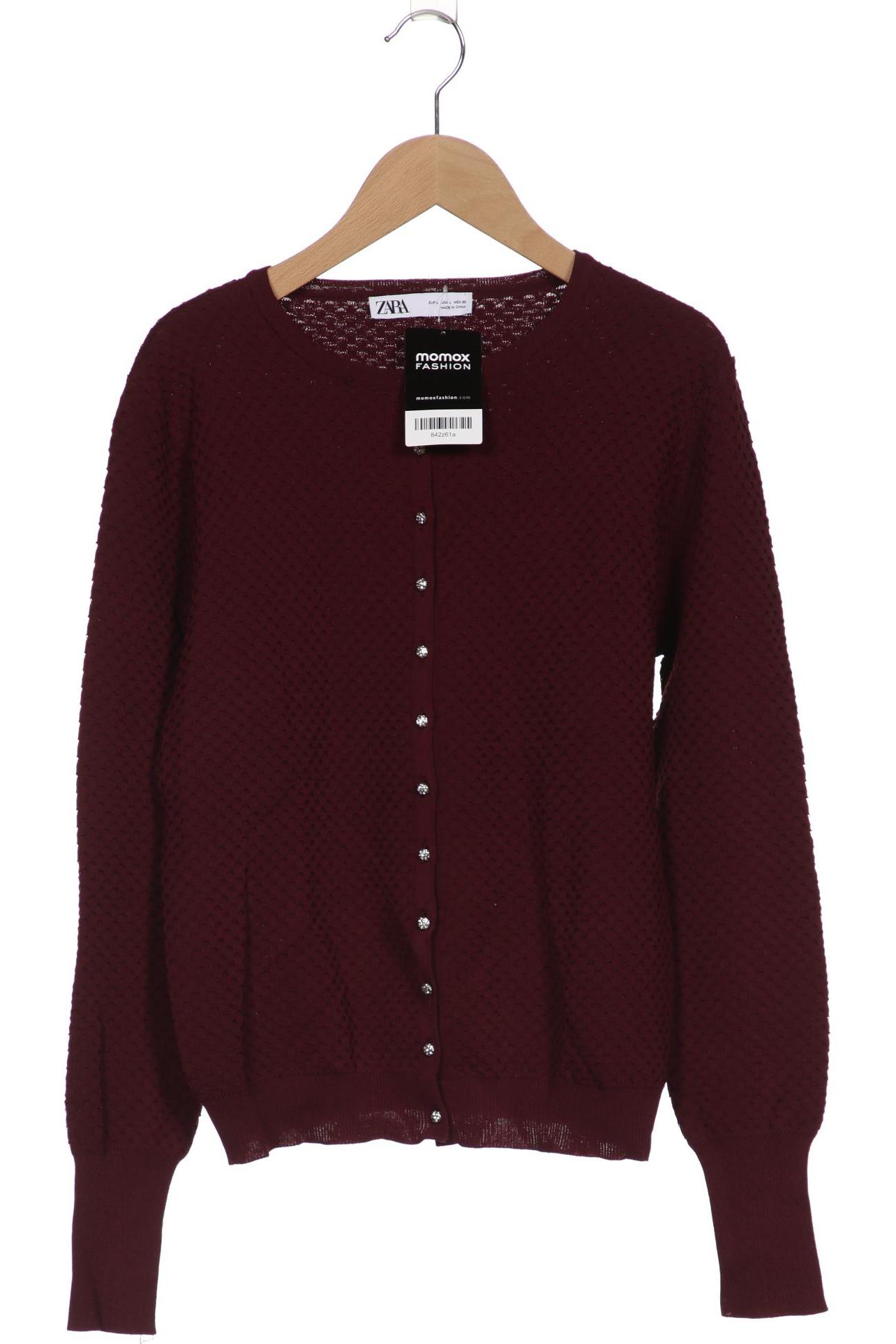 

ZARA Damen Strickjacke, bordeaux