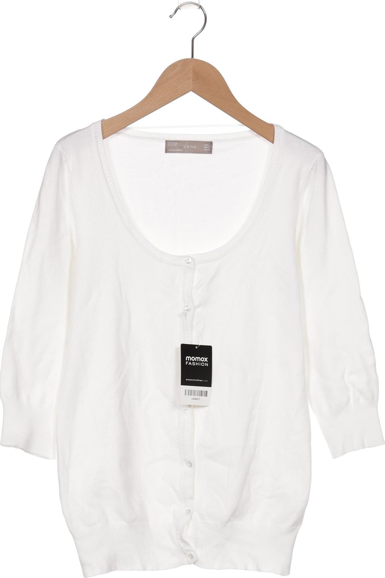 

Zara Damen Strickjacke, weiß, Gr. 42