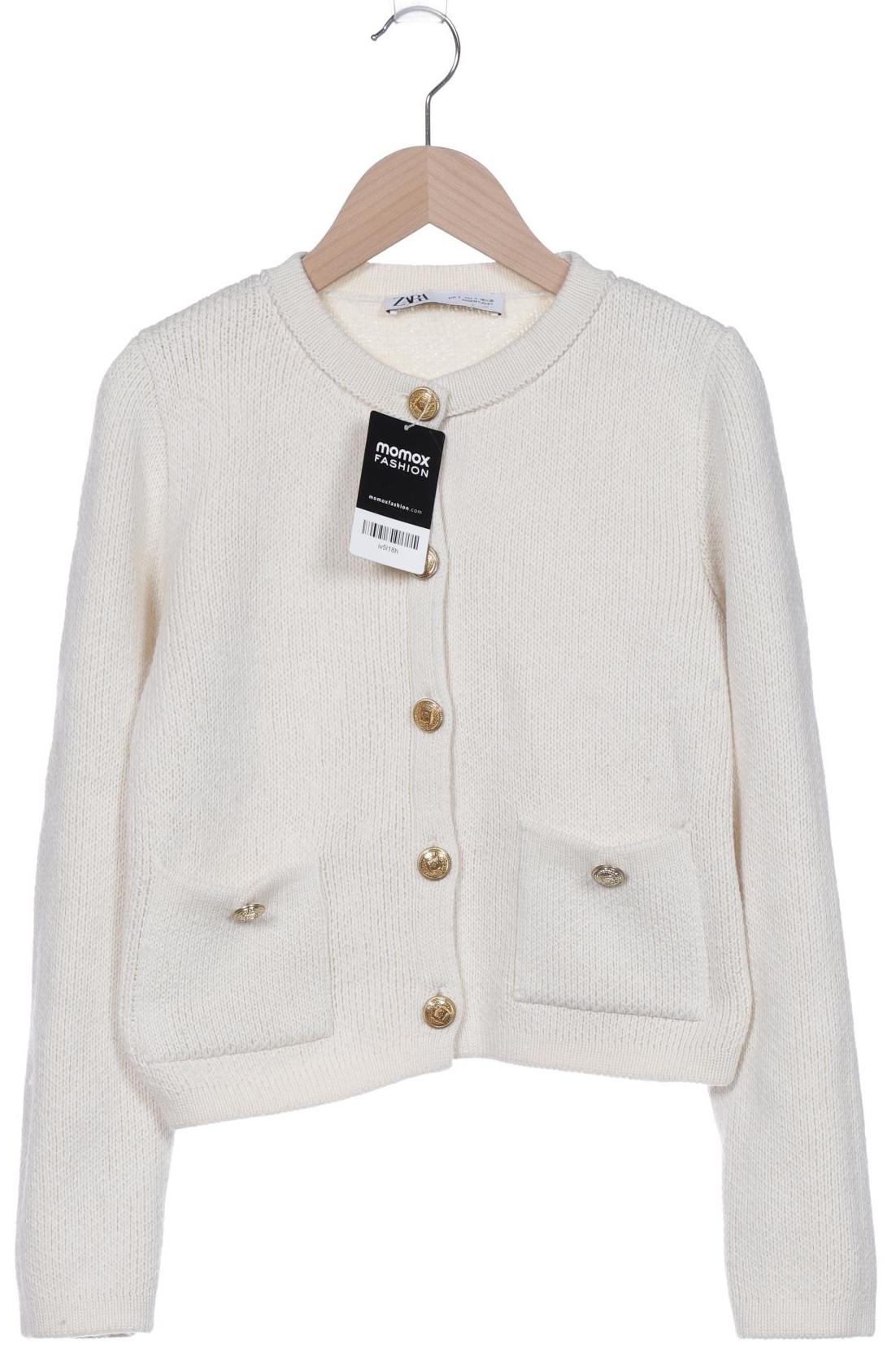 

Zara Damen Strickjacke, cremeweiß, Gr. 36