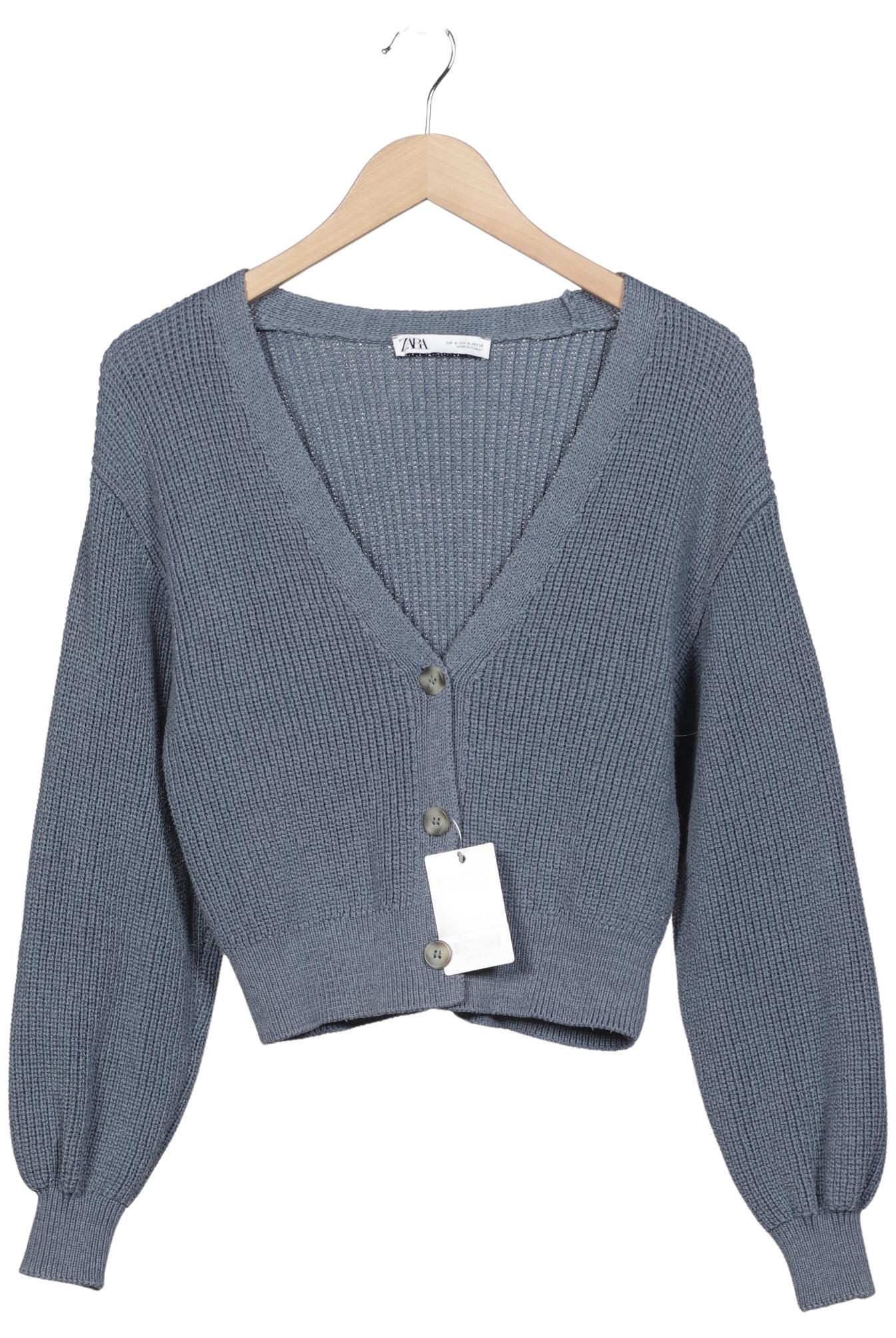 

Zara Damen Strickjacke, blau, Gr. 36