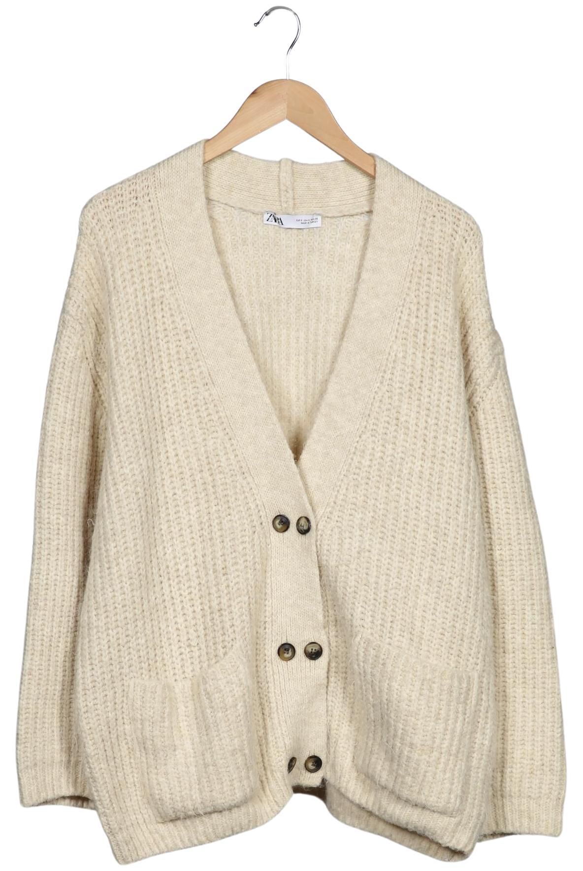 

Zara Damen Strickjacke, cremeweiß, Gr. 36