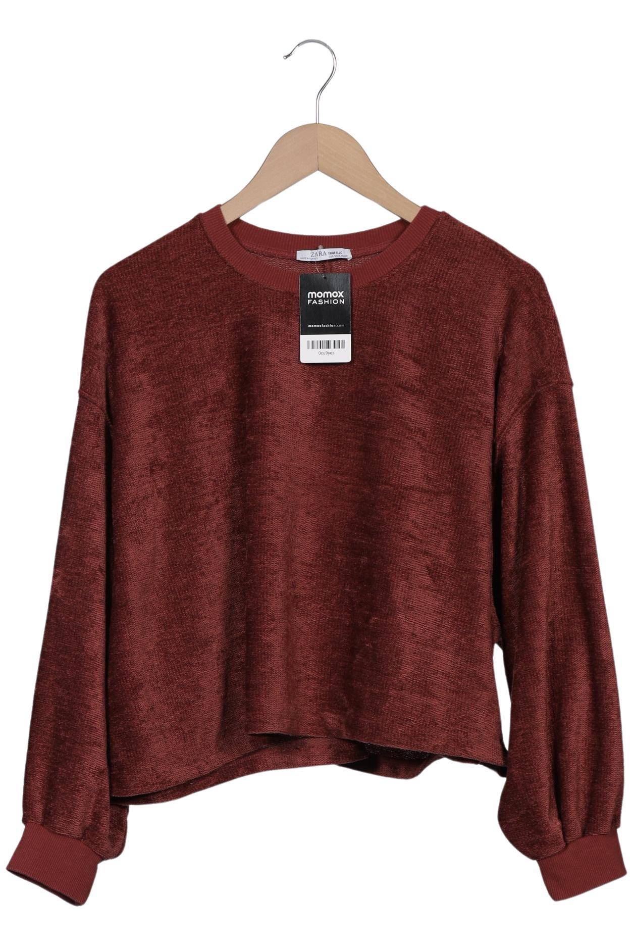 

Zara Damen Sweatshirt, bordeaux, Gr. 42