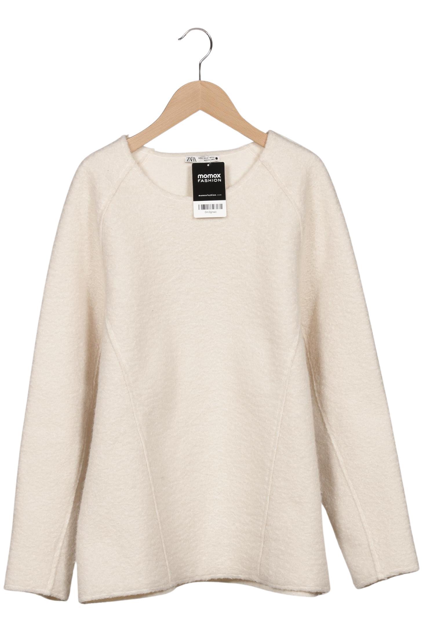 

Zara Damen Sweatshirt, cremeweiß, Gr. 38
