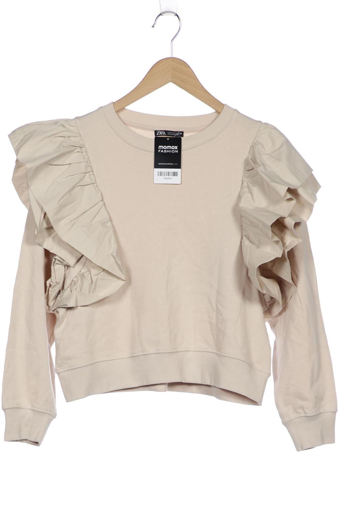 

Zara Damen Sweatshirt, beige, Gr. 36