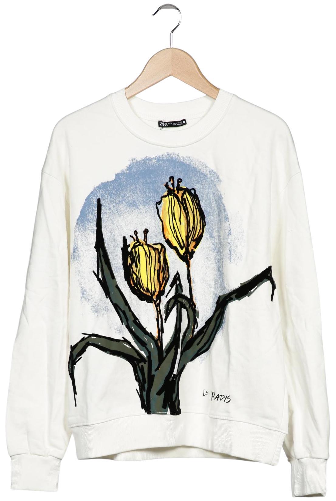 

Zara Damen Sweatshirt, cremeweiß, Gr. 38