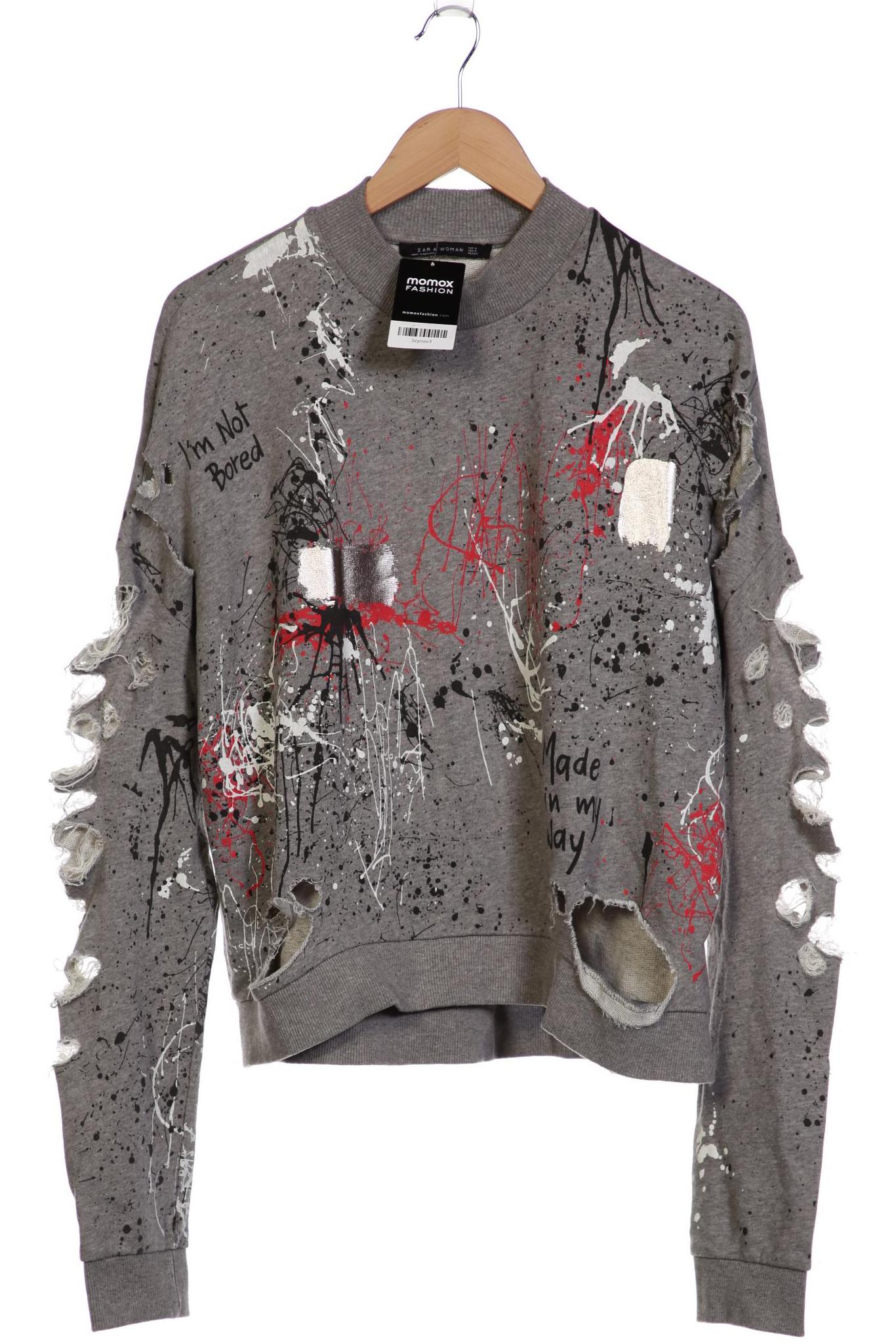 

Zara Damen Sweatshirt, grau, Gr. 36
