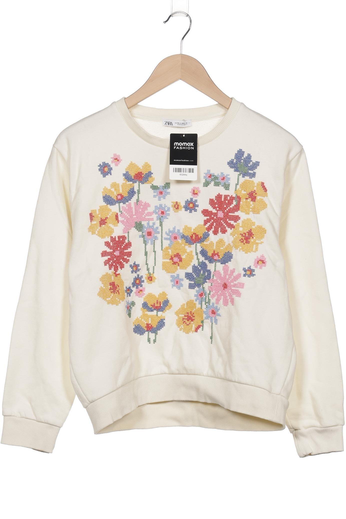 

Zara Damen Sweatshirt, cremeweiß, Gr. 38