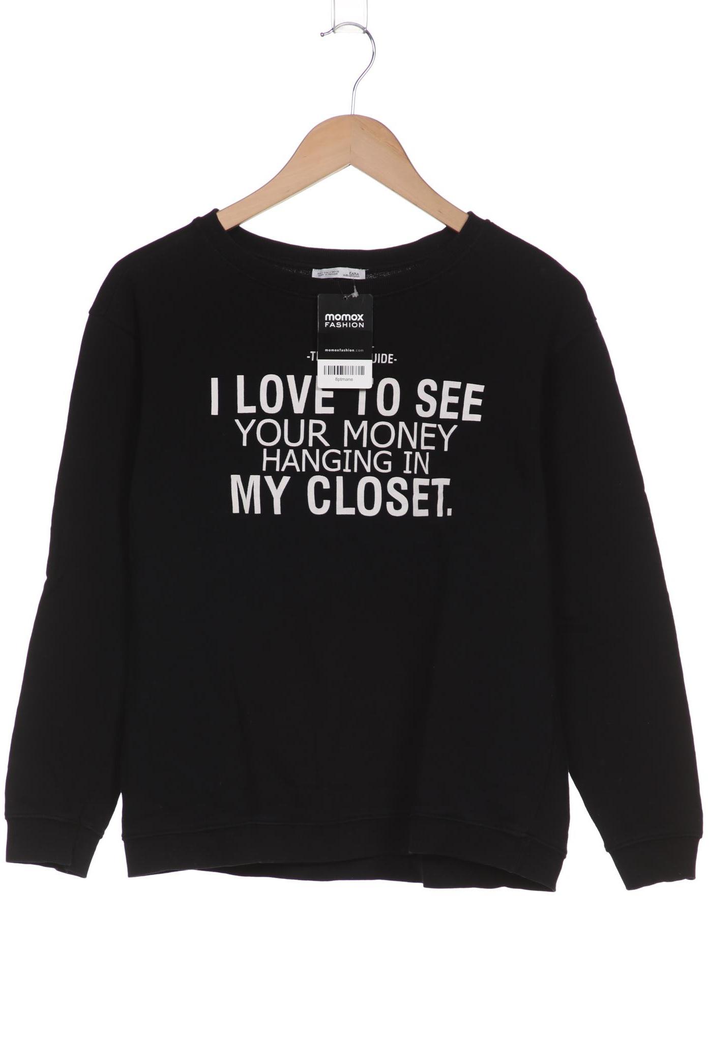 

ZARA Damen Sweatshirt, schwarz