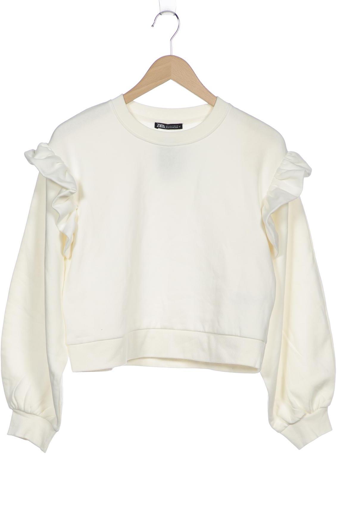 

Zara Damen Sweatshirt, cremeweiß, Gr. 36