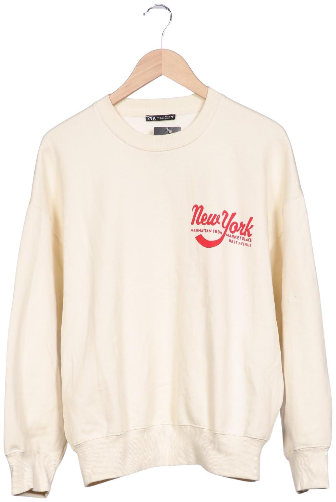 

Zara Damen Sweatshirt, cremeweiß, Gr. 38