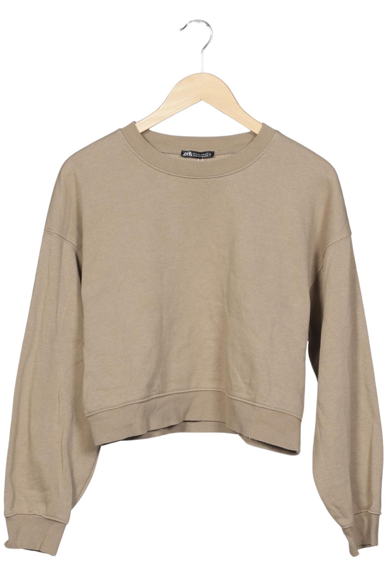 

Zara Damen Sweatshirt, beige, Gr. 36