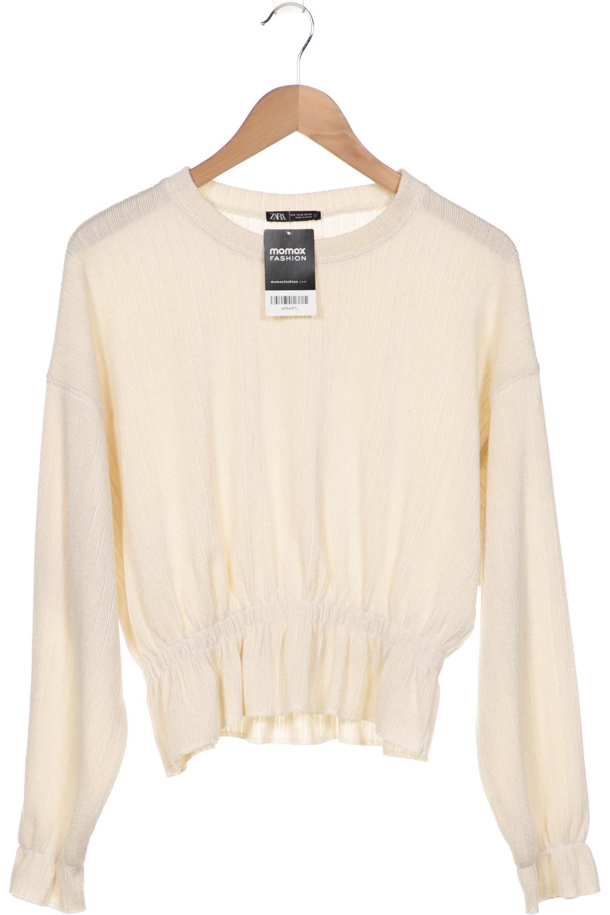 

Zara Damen Sweatshirt, cremeweiß, Gr. 38