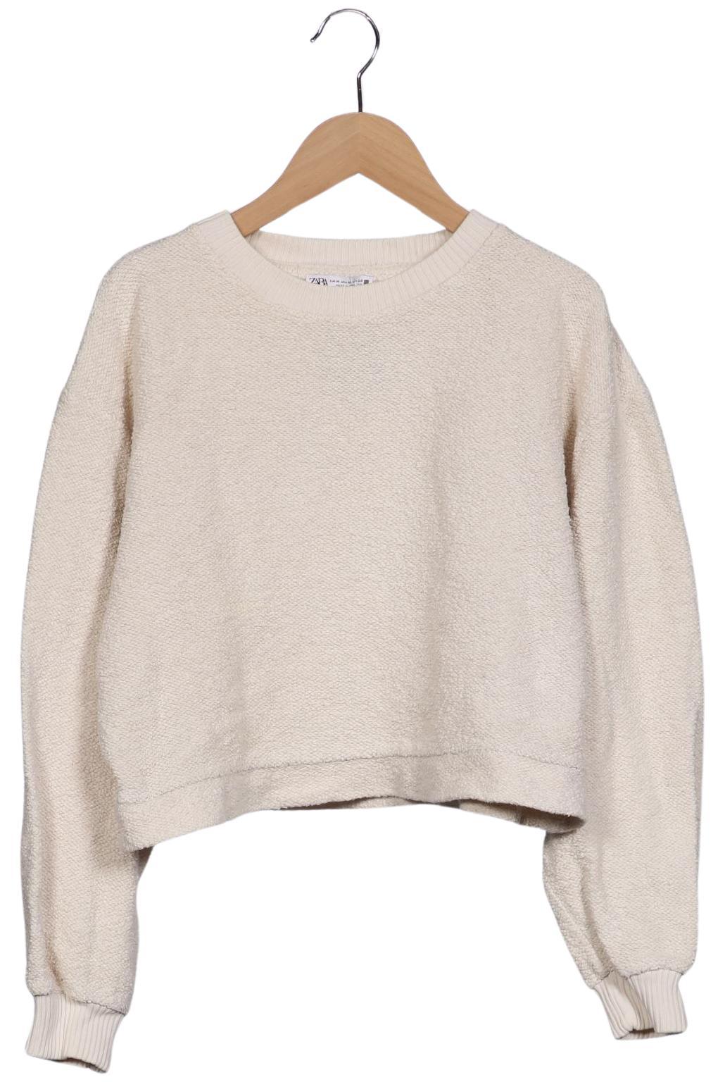

Zara Damen Sweatshirt, cremeweiß, Gr. 38
