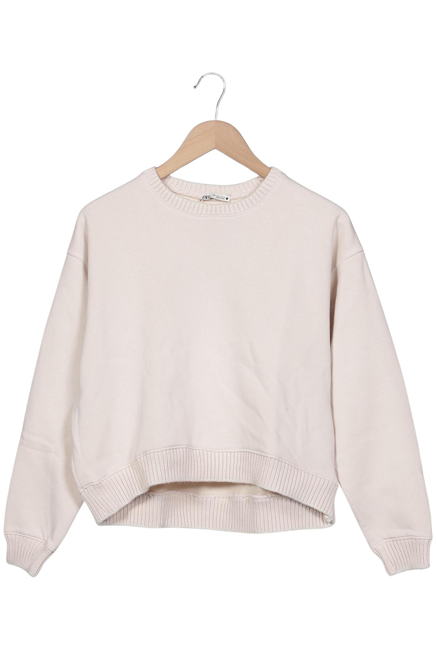 

Zara Damen Sweatshirt, cremeweiß, Gr. 36