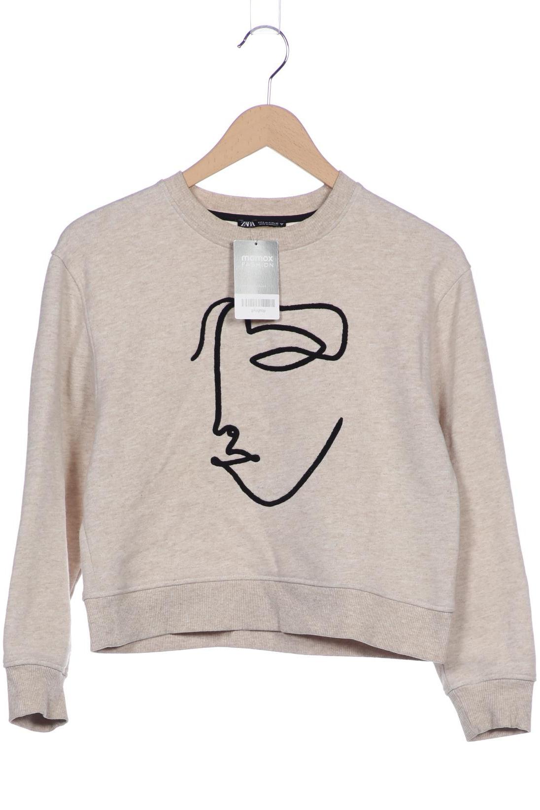 

Zara Damen Sweatshirt, beige, Gr. 36
