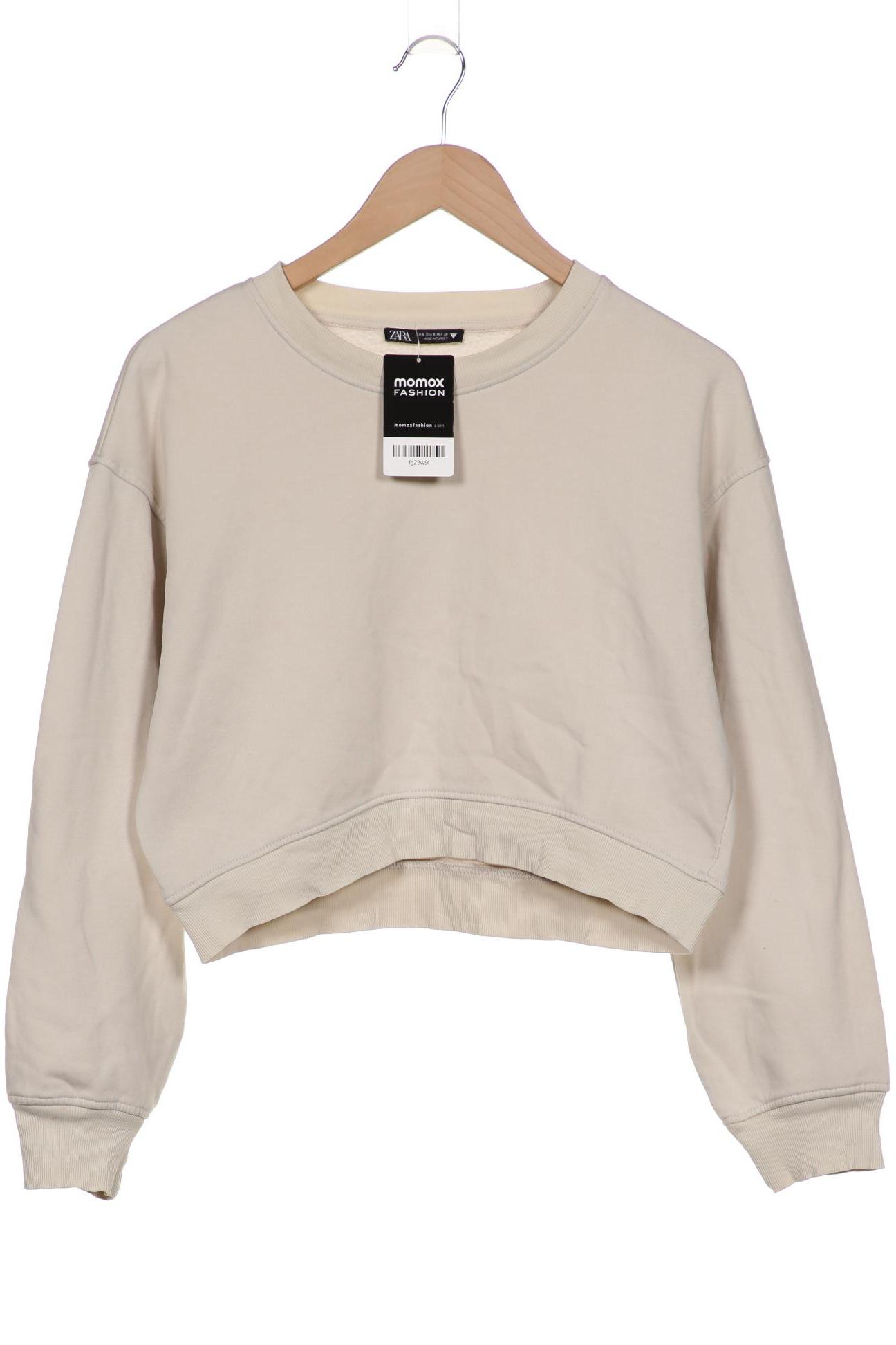 

Zara Damen Sweatshirt, cremeweiß, Gr. 36