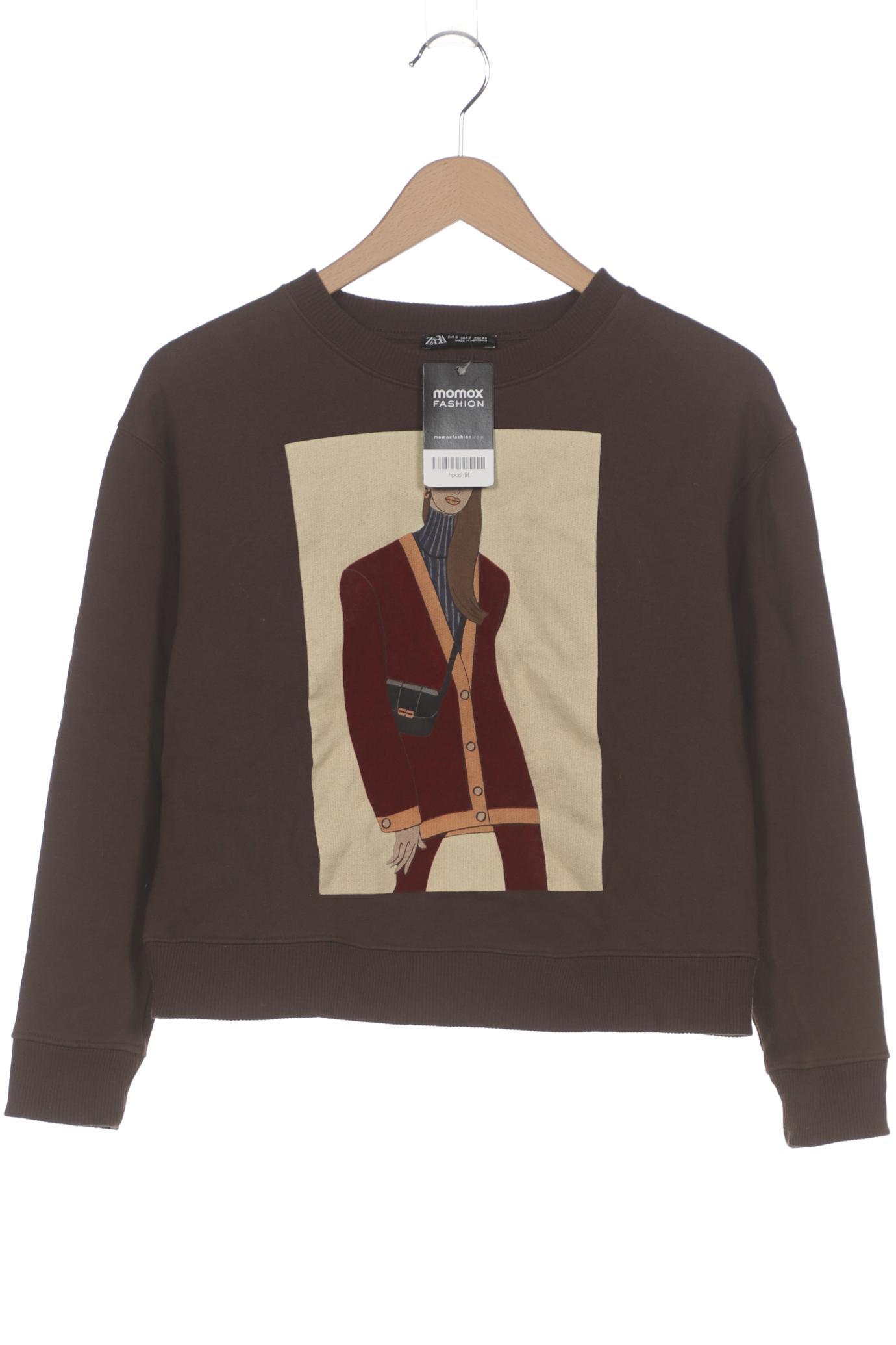 

Zara Damen Sweatshirt, braun, Gr. 36