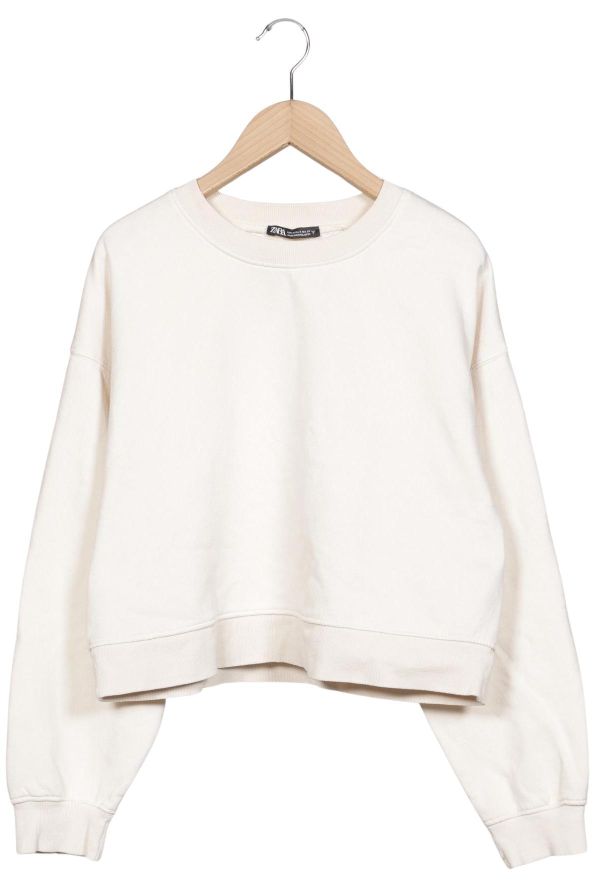 

Zara Damen Sweatshirt, cremeweiß, Gr. 36
