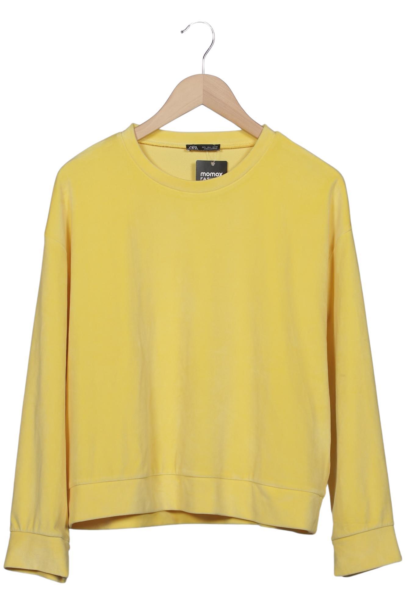 

Zara Damen Sweatshirt, gelb, Gr. 42