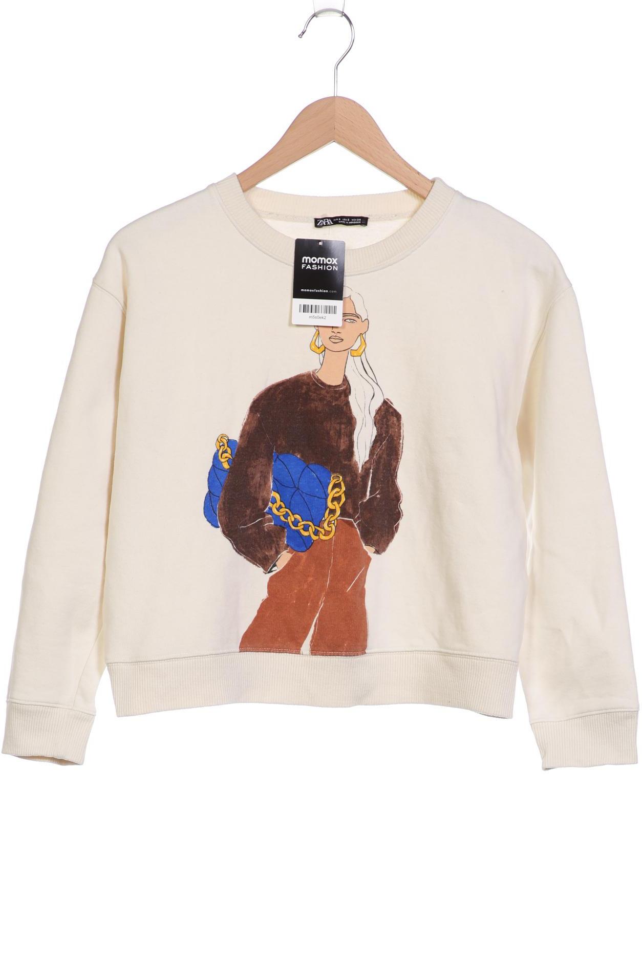 

Zara Damen Sweatshirt, cremeweiß, Gr. 36