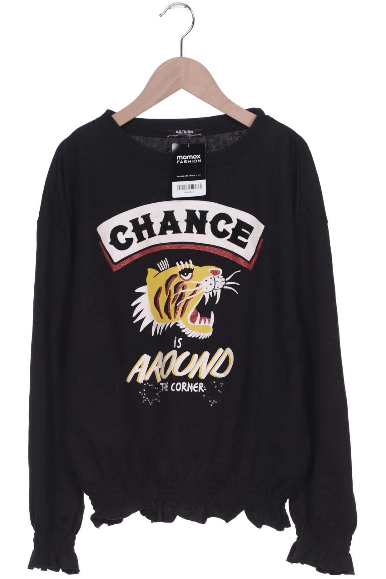

ZARA Damen Sweatshirt, schwarz