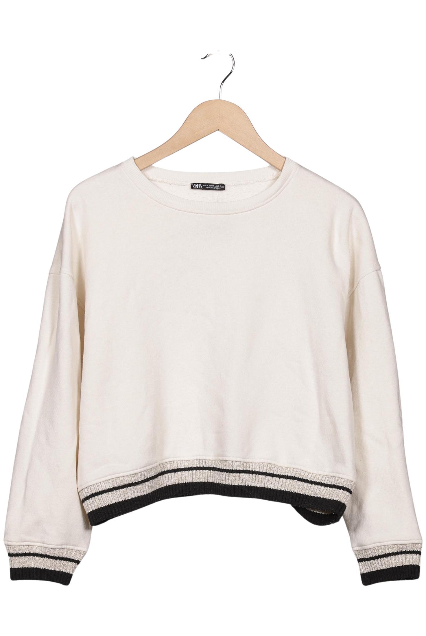 

Zara Damen Sweatshirt, cremeweiß, Gr. 38